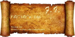 Fülöp Ida névjegykártya